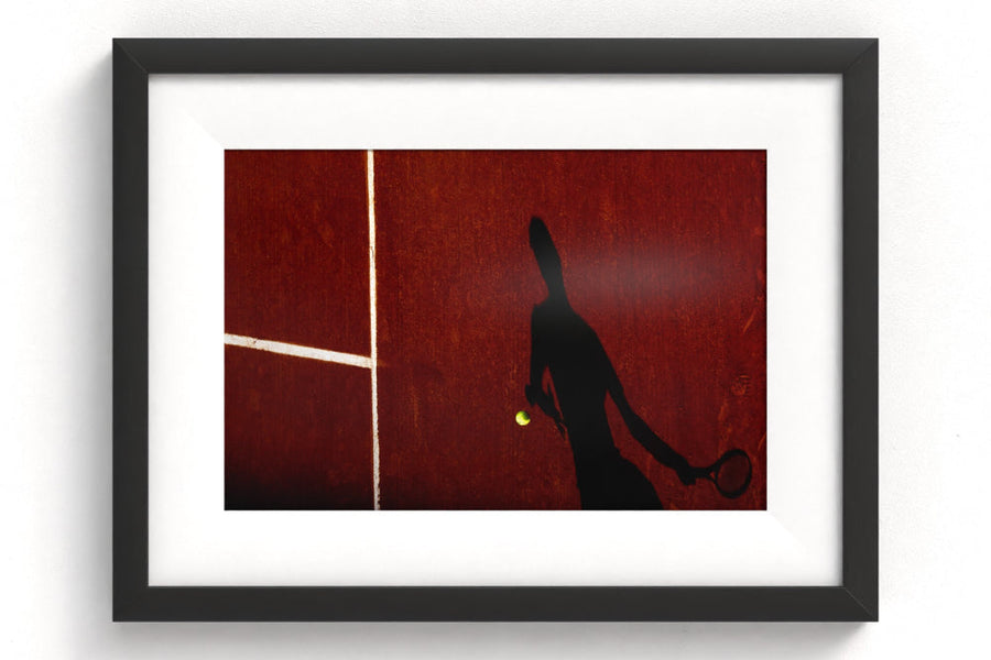 Sportfoto schaduw tennisser - afbeelding 1