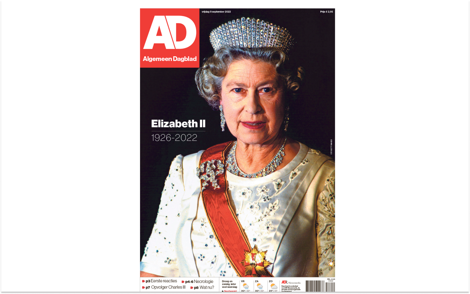 Iconische voorpagina AD - afbeelding 1