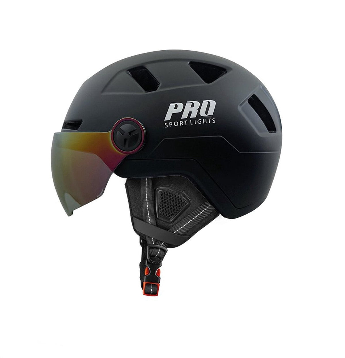 Fietshelm met vizier en oorwarmers - Pro Sport Lights - afbeelding 2