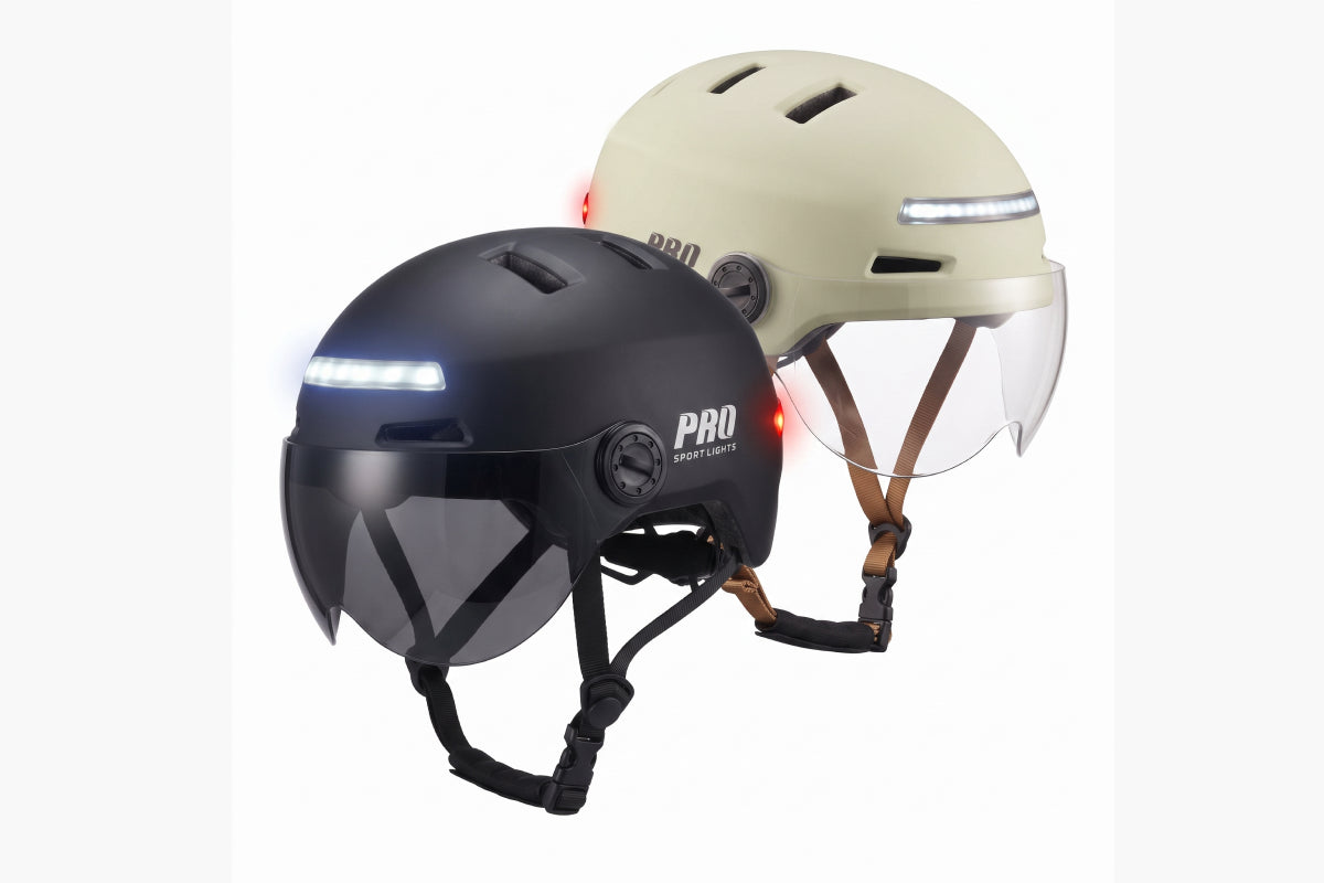 E-bike fietshelm Unisex - Inclusief 2 Clearview vizieren & verlichting - afbeelding 1